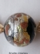 Collier femme mi-long en perles de verre de murano authentiques sur chaine serpentine or,cristal et perles onyx,60 cm de longueur,