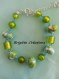 Bracelet en perles de verre de murano authentiques et perles 