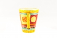Mug / tasse  30 cl en porcelaine peint à la main couleurs jaune et multicolore