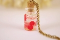 Red blood cells bottle necklace red blood cells pendants science jewelry  glass bottle necklace  anatomy jewelry  science art  human gift