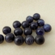 Lot 29 perles en jaspe bleu 8mm