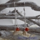 Boucles d'oreille chaînette arg925 et perles