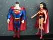 Cadre figurines dc comics rare superman et wonder woman amoureux