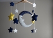 Mobile bébé lune, étoiles