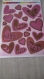 Lot de 4 planches stickers autocollants theme coeurs amour