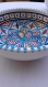 Poterie poterie bol plat plat en céramique assiette siège argile naturelle ceramique handicraved orange bleu rouge blanc kichen table décor