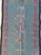 Chemin kilim bleu blanc rouge tapis, tapis kilim, tapis fait à la main, laines, tissé à la main, grand kilim, tapis kilim, 160 cm * 62 cm,