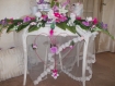 Centre de table fleur violet parme pour mariage toute cérémonie 