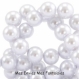 10 perles en verre nacrées ronde 12mm blanc / gris 