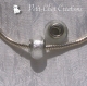 4 charms perles donuts translucide metal argente pour chaine serpent 14x8mm *d630 