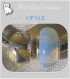 2 charms perle semi-precieuse opale rondelle argente 10mm & 14mm *n79 