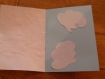 Carte double bleu avec un papillon realiser en iris folding 