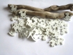 40 perles en bois cheval à bascule blanche pour enfant 