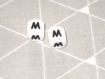 Perle alphabet en silicone lettre m 