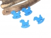 10 perles en bois cheval à bascule bleue pour enfant 