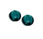 Lot de 2 perles lampwork vert~bleu 20 mm x 10 mm 