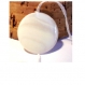 Perles blanches plates shell 25 mm diamètre, trou 1 mm, lot de 2 