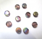 10 perles rondes et plates électroplate plaqué ab couleur violet 8mm 