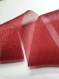 1m organza nacrée pliée ruban coréen large haute qualité rouge 60mm 
