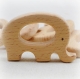 Anneau de dentition en bois (ou pour collier d'allaitement) - forme éléphant 