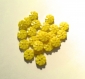 Lot de 10 boutons jaunes citron en forme de fleurs 