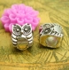 20 breloques en argent perles bracelet perles owl owl 10x8mm ch1704 