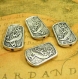 20 antique silver rectangulaires perles de relief perles 17x12mm ch1491 