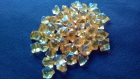 Sachet de 50 gros acrylique cristaux jaune de glace pour décoration 