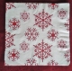 Lot de 3 grande serviette triple épaisseur en papier motif noël flocon de neige 3 plis 40x40cm 