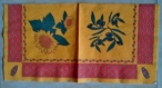 Lot de 4 serviettes en papier motif "tournesol et olives" 33x33cm 3 plis 