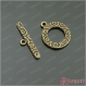 10 fermoirs toggle bronze, o: 16mm d26907 