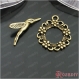 5 fermoirs toggle bronze, o: 25mm, t: 30*12mm d27313 