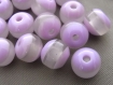 Lot de 5 perles couleur lilas 