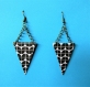 Boucles d’oreilles bronze * triangles en papier * motifs * 159 