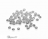 500 perles intercalaires 3mm acrylique argenté mat m00238 
