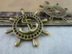 5 breloques ancres de bronze, gouvernails 45 * 50mm c6478 
