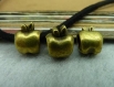 10 bronze, 7mm * * 8mm trou 10mm- 4mm , apple perforation , c5583 