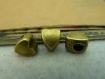 10 bronze 7mmx8mmx9mm coeur perles perforées c3954 