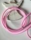 1 mètre de cordon creux caoutchouc rose diamètre 3mm 