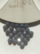 5 perles en cristal rondes facettées en gris 8mm 