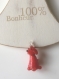 Pendentif perle chien rouge en verre 28x20 mm 