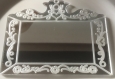 Miroir rectangulaire avec frise 12cmx9,5cm spécial décor 