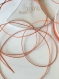 1m de cordon rond coton ciré orange épaisseur 0,5mm 