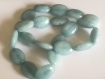 Lot de 2 perles ovales quartz bleu 13x18mm percées 