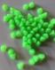 Lot de dix mini perles cones vert fluo 