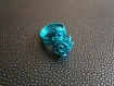 Bague aluminium couleur bleu spirale 