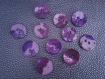 10x boutons en nacre coquillage naturelle ton violet ronds 20mm 