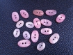 16x boutons en nacre coquillage naturelle rose ovale 