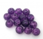 20x perles craquelées en verre craquele rond violet 6mm dia. 