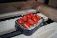 Barquette fraises déco galets peints